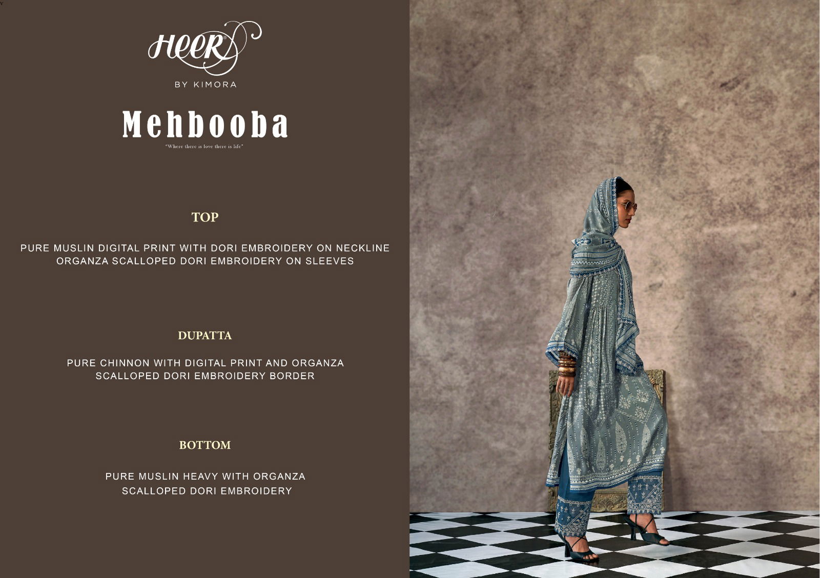 Mehbooba By Kimora Muslin Digital Printed Salwar Suits Wholesalers In Delhi